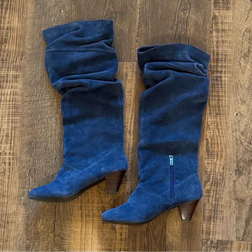 Blue Suede Heeled Boots — Colin Stuart - Picture 4 of 8